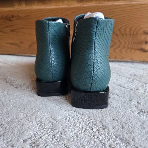NWOB, Elegant Teal Ankle Boots, Sz. 7 - Picture 5 of 6